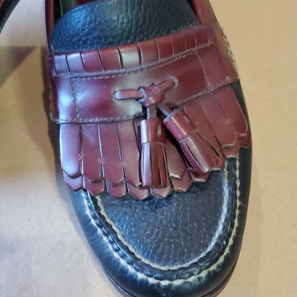 HS TRASK two tone loafer with tassel size 10.5 - Picture 3 of 10